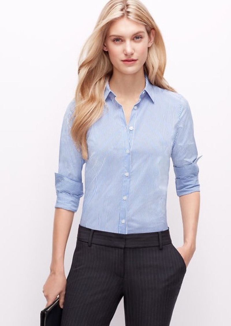 Ann Taylor Stripe Perfect Shirt | Tops