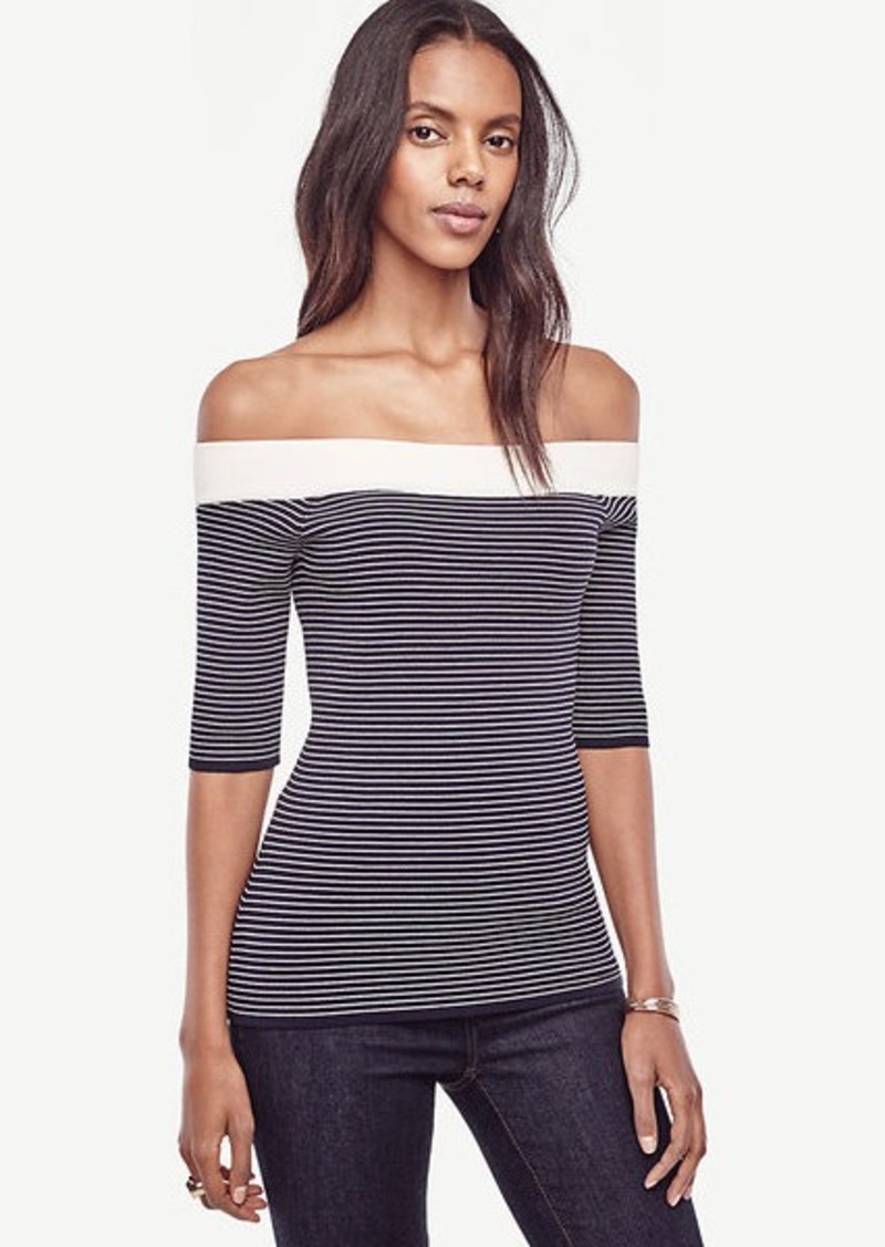 Ann Taylor Striped Off The Shoulder Sweater | Sweaters - Shop It To Me
