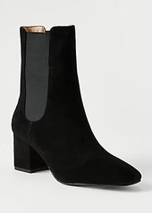 Ann Taylor Suede Heeled Booties