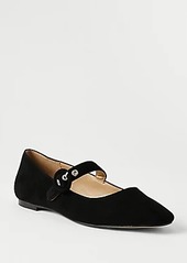 Ann Taylor Suede Mary Jane Flats