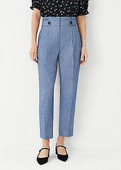 Ann Taylor The Chambray Paperbag Ankle Pant