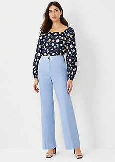 Ann Taylor The Seamed Pant in Linen Blend
