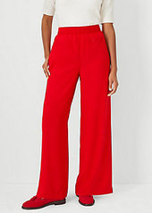 Ann Taylor The Crepe High Waist Pull On Wide Leg Pant 