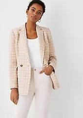 Ann Taylor The Double Breasted Blazer In Tweed