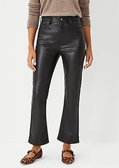 Ann Taylor The Faux Leather Boot Crop Pant