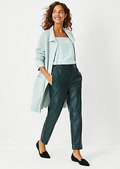 Ann Taylor The Faux Leather High Waist Easy Ankle Pant 