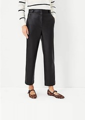 Ann Taylor The Faux Leather High Waist Straight Pant