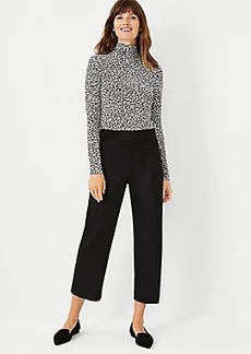 Ann Taylor The Faux Suede Straight Crop Pant