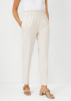 Ann Taylor The Gingham Pull On Tapered Pant