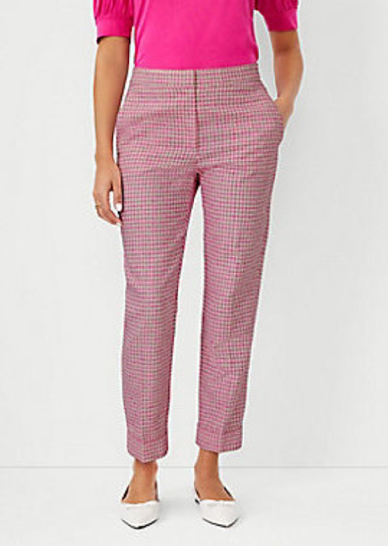 Ann Taylor The Houndstooth High Waist Ankle Pant - Curvy Fit