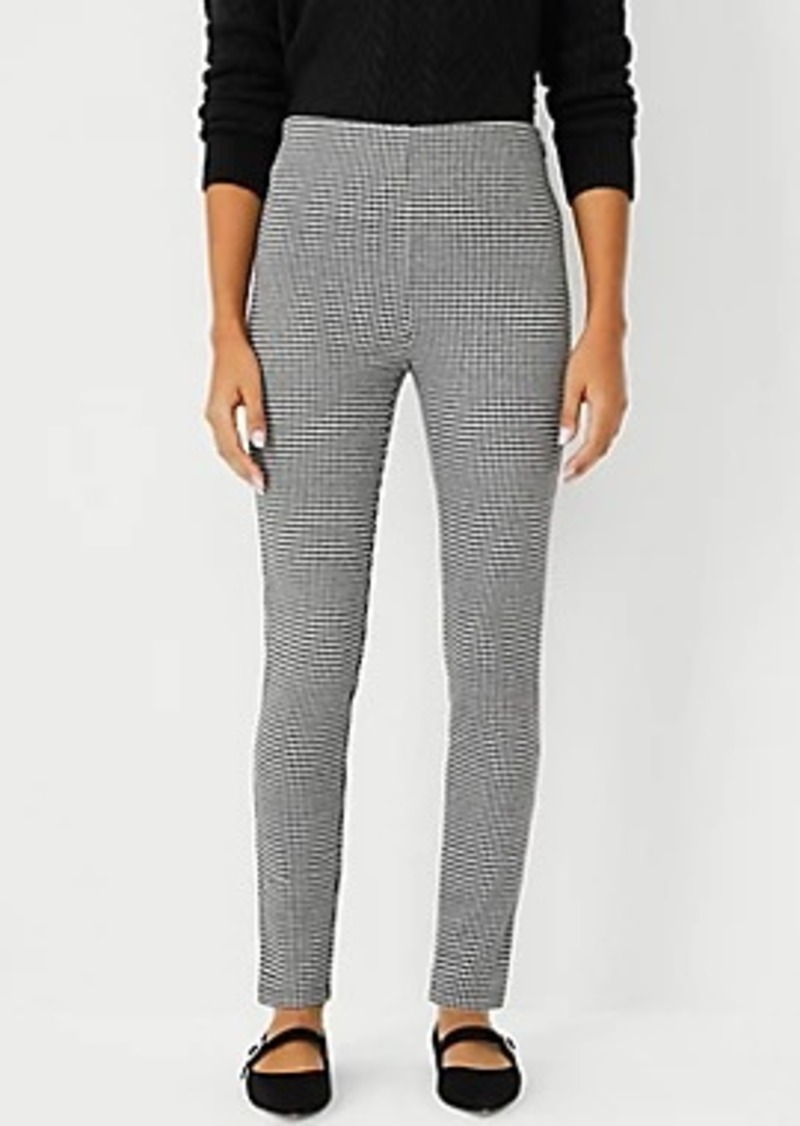 Ann Taylor The Houndstooth Side Zip Legging