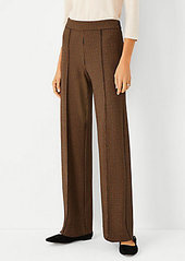 Ann Taylor The Houndstooth Side Zip Straight Pant - Curvy Fit