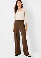 Ann Taylor The Houndstooth Side Zip Straight Pant