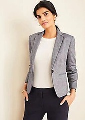 Ann Taylor The Newbury Blazer in Piped Chambray