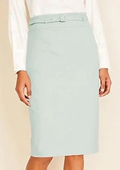 Ann Taylor The Petite Belted Pencil Skirt in End On End