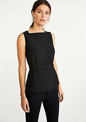 Ann Taylor The Petite Belted Shell in Doubleweave