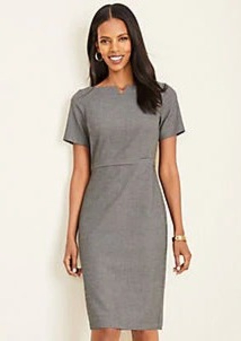 The Mock Neck Shift Dress in Double Knit