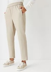 Ann Taylor The Petite Faux Leather Pull On Ankle Pant