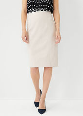 Ann Taylor The Petite Seamed High Waist Pencil Skirt in Stretch Cotton