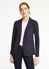striped knit blazer