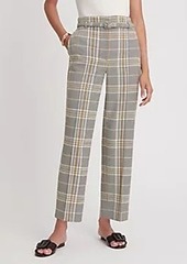 Ann Taylor The Plaid Belted Straight Pant