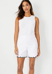 Ann Taylor The Scalloped Side Zip Short