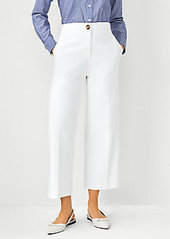 Ann Taylor The Tall High Rise Wide Leg Crop Pant in Texture