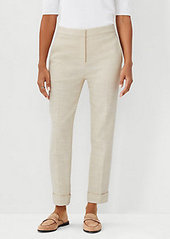 Ann Taylor The Textured High Waist Ankle Pant - Curvy Fit 