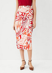 Ann Taylor Tropical Sarong Wrap Midi Skirt