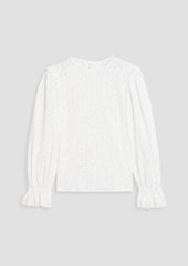 Anna Mason - Bree broderie anglaise cotton blouse - White - UK 10