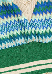 Anna Sui - Cropped crochet-knit cotton-blend vest - Green - M