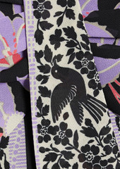 Anna Sui - Draped printed crepe mini dress - Purple - M
