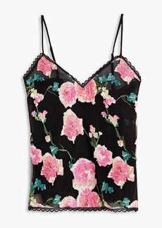 Anna Sui - Sequin-embellished tulle camisole - Black - US 0