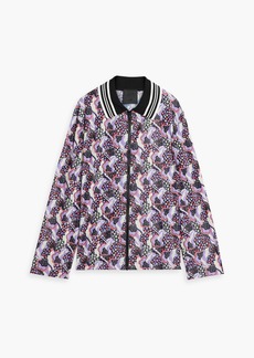 Anna Sui - Floral-print satin-jersey shirt - Purple - S