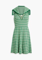 Anna Sui - Gingham jacquard-knit dress - Green - US 10