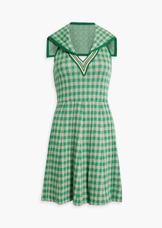 Anna Sui - Gingham jacquard-knit dress - Green - US 8
