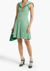 Anna Sui - Gingham jacquard-knit dress - Green - US 10