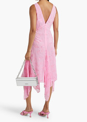 Anna Sui - Glittered flocked georgette midi dress - Pink - US 0
