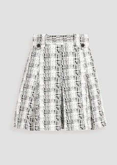 Anna Sui - Pleated tweed mini skirt - Black - US 6