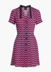 Anna Sui - Printed crepe mini shirt dress - Purple - US 8