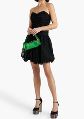 Anna Sui - Ruched lace mini dress - Black - US 8