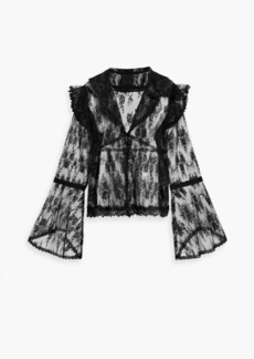 Anna Sui - Ruffled lace blouse - Black - US 8