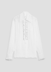 Anna Sui - Ruffled Lyocell-georgette blouse - White - S