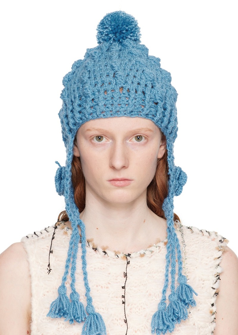 Anna Sui Blue Butterfly Beanie