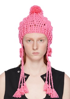 Anna Sui Pink Butterfly Beanie