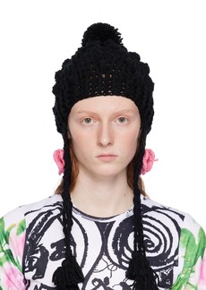 Anna Sui SSENSE Exclusive Black Butterfly Beanie