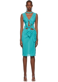 Anna Sui SSENSE Exclusive Blue Polyester Mini Dress
