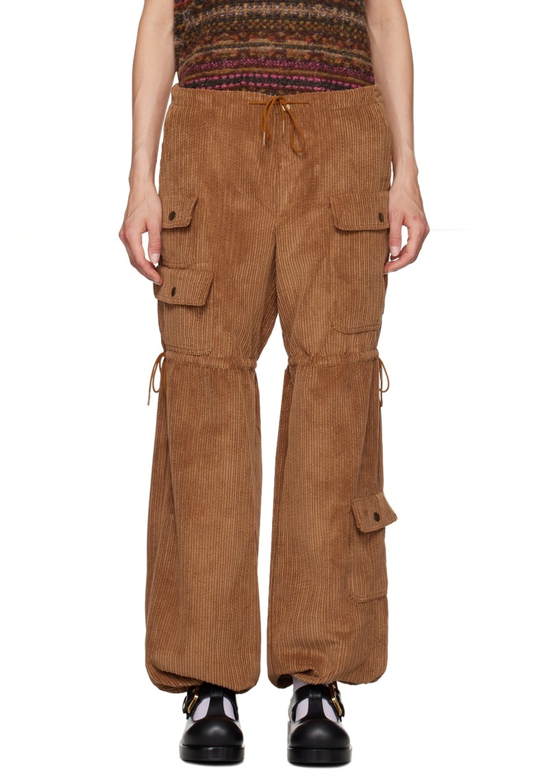 Anna Sui Tan Drawstring Trousers