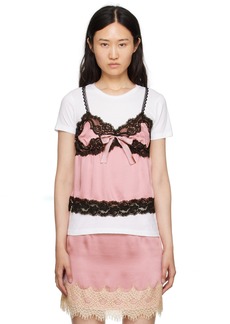 Anna Sui White & Pink Deco T-Shirt