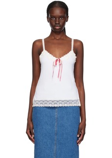 Anna Sui White Sequinned Camisole